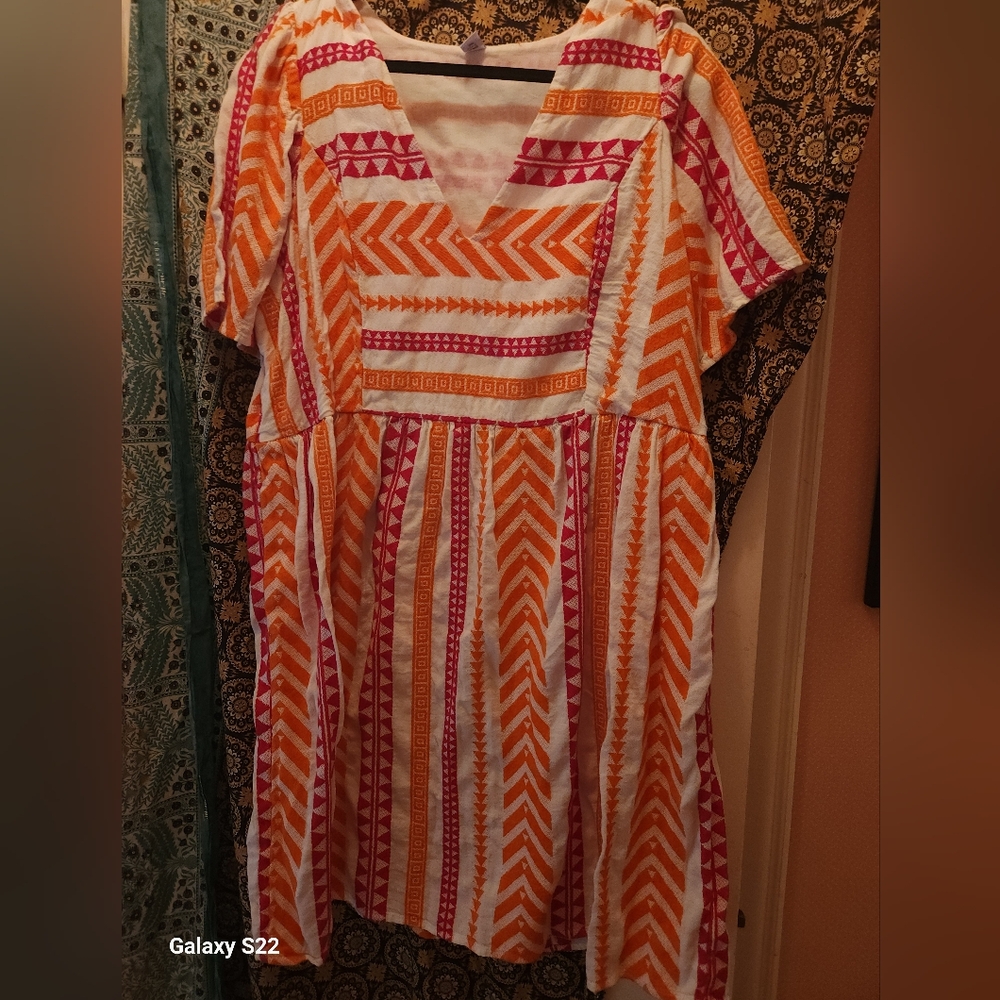 Colorful Geometric Pattern Dress